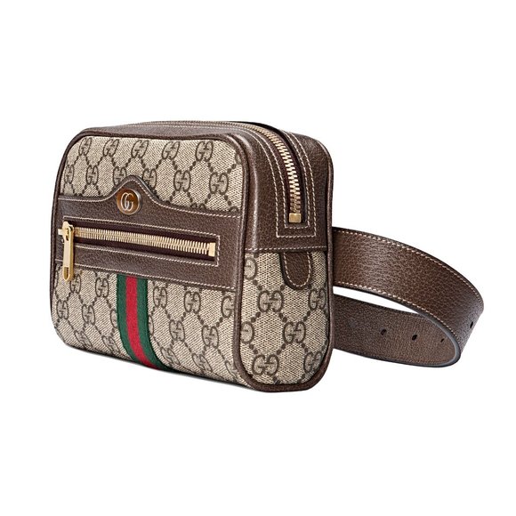 Gucci Medium Ophidia GG Supreme Canvas/Leather Belt Bag Size 75cm - Picture 2 of 14